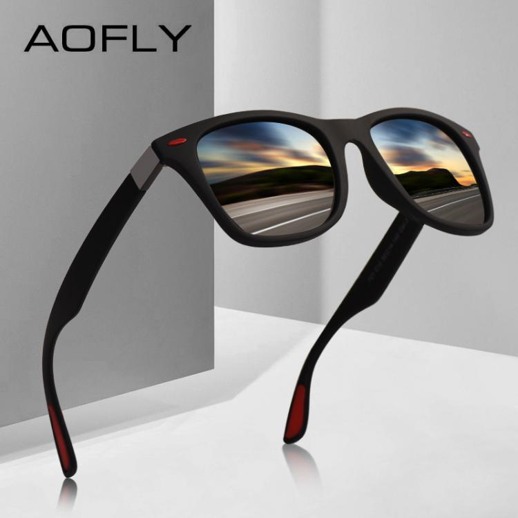 all in one place אביזרי גברים AOFLY NEW DESIGN Ultralight TR90 Polarized Sunglasses Men Women Driving Square Style Sun Glasses Male Goggle UV400 Gafas De Sol