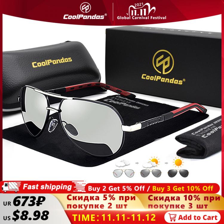 all in one place אביזרי גברים 2021 Brand Aviation Men Sunglasses Photochromic Polarized  Anti-Glare Sun Glasses For Women Men's Eyewear gafas de sol hombre