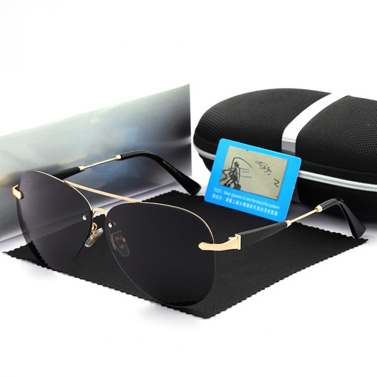 all in one place אביזרי גברים Sunglasses Men Polarized Driving Glasses UV400 Brand Designer Mercede 743 Pilot Eyewear Metal Rimless Retro Gafas De Sol Hombre
