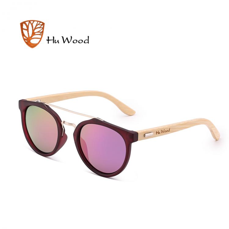 all in one place אביזרי גברים HU WOOD New Brand Sunglasses Men Women Natural Bamboo Frame Sun Glasses Round Wrap Double Bridge Goggle Driving Travel GR8023