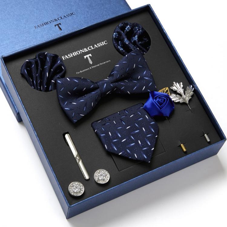 all in one place אביזרי גברים Free Shipping Men's Tie Set Luxury Gift Box Silk Tie Necktie Set for Men 8pcs Inside Packing