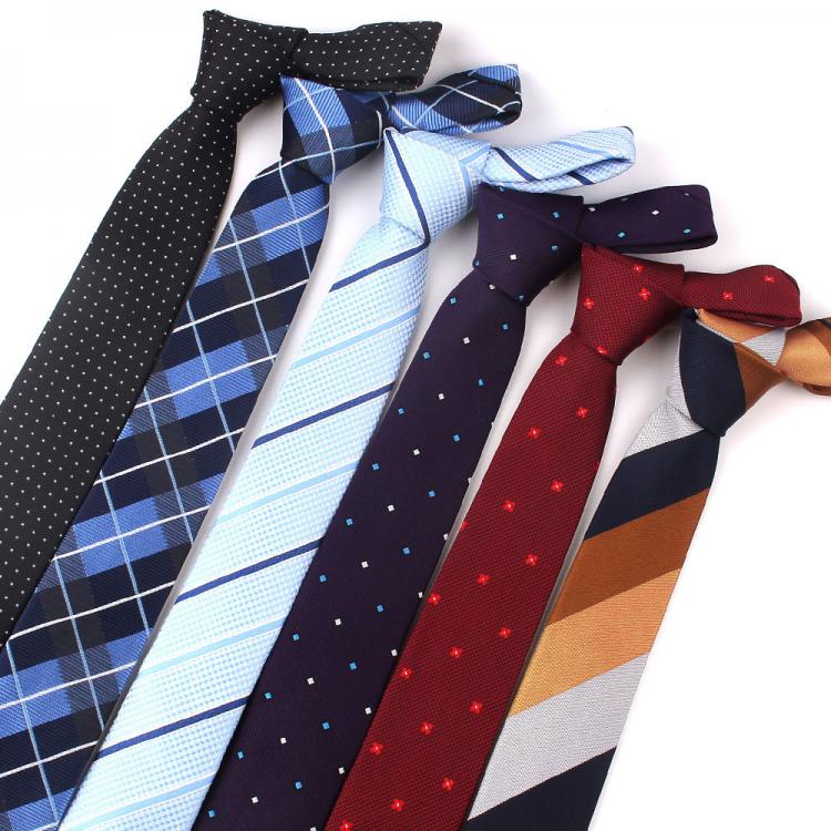all in one place אביזרי גברים New Jacquard Plaid Tie For Men Women Polyester Striped Neck Tie for Wedding Business Adult Suits Skinny Ties Slim Men Necktie