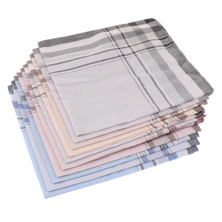 all in one place אביזרי גברים 10pcs Cotton soft comfortable handkerchiefs Man 38cm Pattern Square Hankies