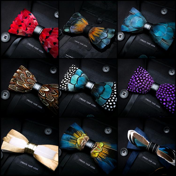 all in one place אביזרי גברים JEMYGINS Original Italy Design Delicate Fashion Feather Exquisite Hand Made Bowtie Gift Box Set Groom Wedding Party Men Bow Tie