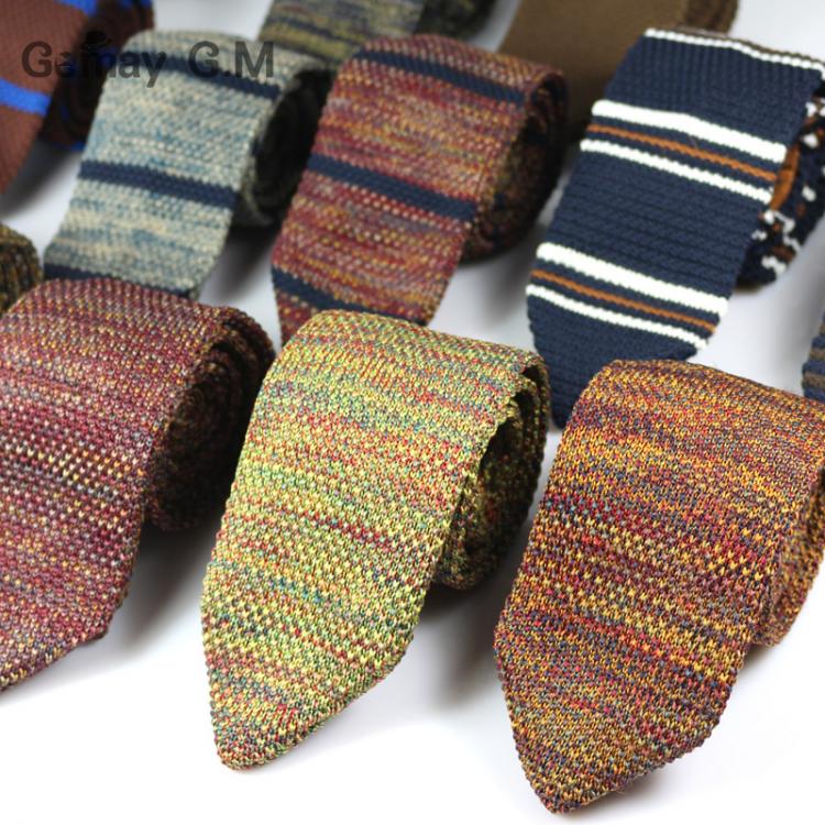 all in one place אביזרי גברים New Fashion Sharp Men's Tie Knitted Ties Mens Casual Striped Knit Necktie for Wedding Slim Skinny Woven Cravate Narrow Neckti