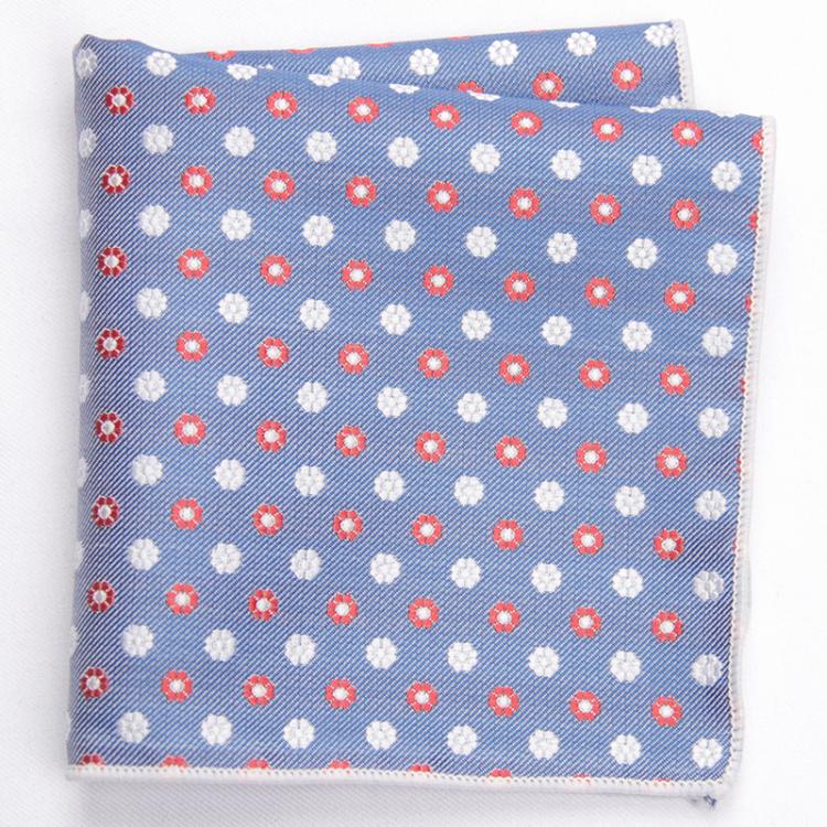 all in one place אביזרי גברים 2019 fashion  blue red dot patterned pocket square with patterns handkerchief