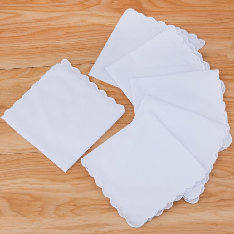 all in one place אביזרי גברים 12 PCs Fashion Solid Square Cotton Pure White Handkerchief For Men The New Year Gift For Gentlmen