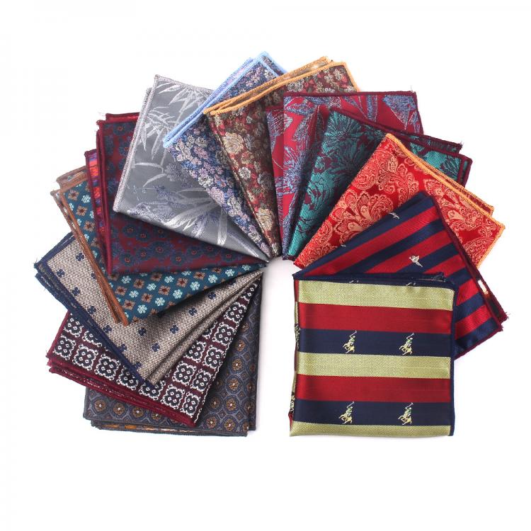 all in one place אביזרי גברים Fashion Jacquard Pocket Square For Men Women Chest Towel Hanky Gentlemen Hankies Men's Suits Handkerchief Floral Pocket Towel