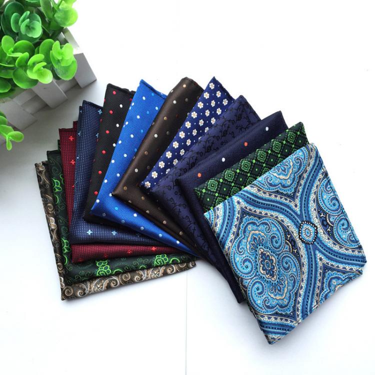 all in one place אביזרי גברים Fashion High Quality Men Paisley Grid Hankerchief for Suit Pocket Scarves Silk Hankies 25*25cm Popular Gift  Hanky  Jacquard