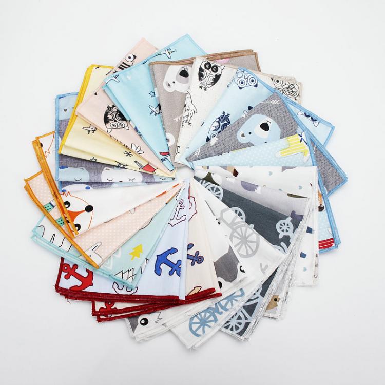 all in one place אביזרי גברים 25*25cm Brand New Men's 100% Cotton Animals Handkerchief For Man Star Bear Print Pocket Square Chest Towel Suits Hankies