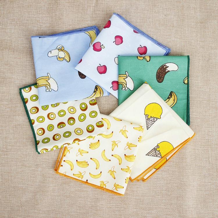 all in one place אביזרי גברים Fruits Suits Pocket Square For Men Women Cute Sweet Chest Towel Hanky Gentlemen Hankies Classic Men's Handkerchief Pocket Tow