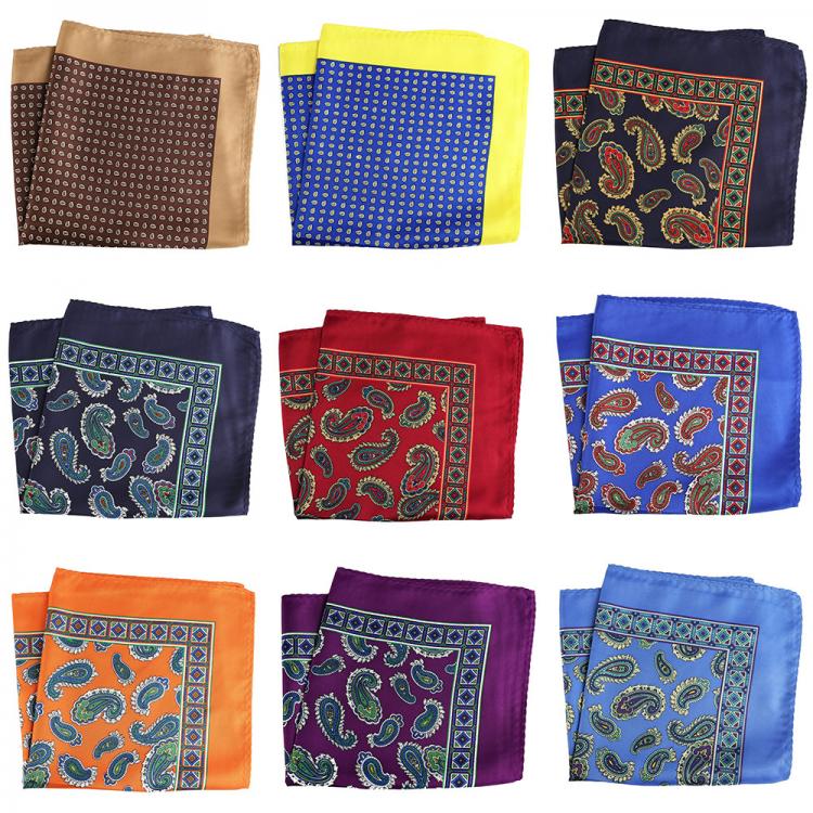 all in one place אביזרי גברים NEW Distinctive 32 x 32 CM Large Handkerchief Man Paisley Print Dot Pocket Square Men Floral Casual Hankies Wedding Acessories