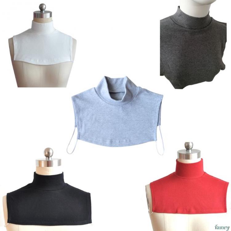 all in one place אביזרי גברים Men And Women Knitting Fake Collar Islamic Hijab Extensions Neck Chest Back Cover Modal Scarf Half Muslim Collar Fashion Solid