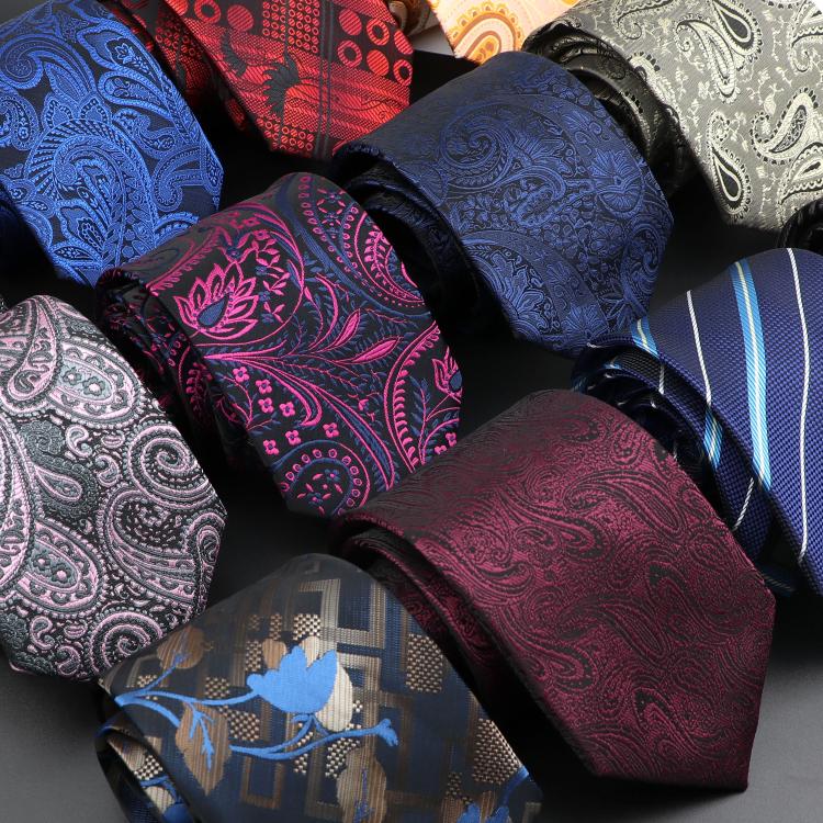 all in one place אביזרי גברים Classic Silk Men Tie Plaid Stripe Floral Ties Formal Wear Business Suit Jacquard Necktie Wedding Party Gift Daily Accessories
