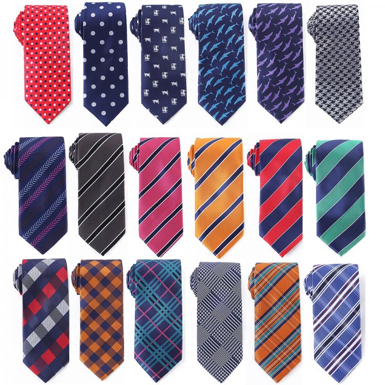 all in one place אביזרי גברים Tailor Smith Checked Striped Ties New Designer Microfiber Animal Necktie Fashion Mens Gray Yellow Pink Neck Tie Gifts for Men