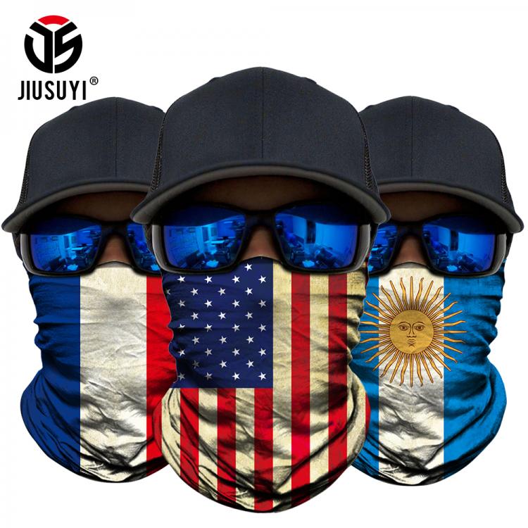 all in one place אביזרי גברים 3D National flag Print Scarf Neck Gaiter Bandana Circle Loop Summer Sun Protective Neck Tube Ring Scarves Men Headwear Balaclava