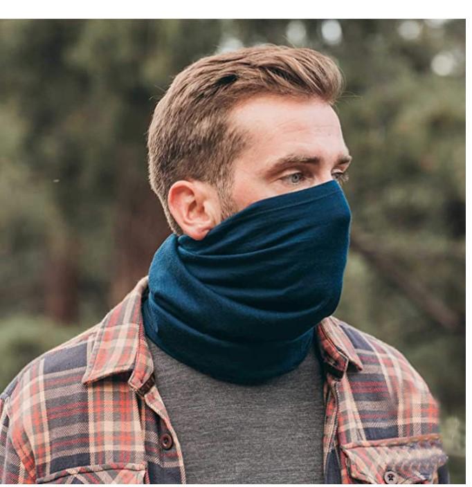 all in one place אביזרי גברים 2021 Fall Unisex 100% Merino Wool Neck Gaiter& Bandana Women Men Merino Wool Ski Neck Gatier Ring Wrap 1 Layer Warm Scarf