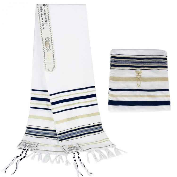 all in one place אביזרי גברים New Messianic Jewish Tallit Israel Prayer Shawl Scarf with Talis Bag for Men Women 180*50cm