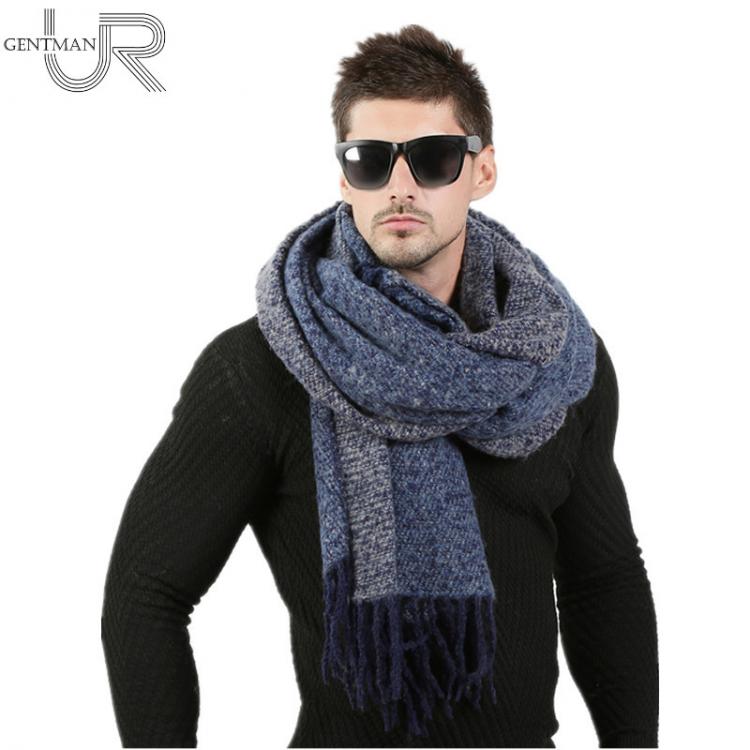 all in one place אביזרי גברים Newest 70cm*200cm Men Fashion Design Scarves Men Winter Wool Knitted Cashmere Scarf Couple's High Quality Thick Warm Long Sca