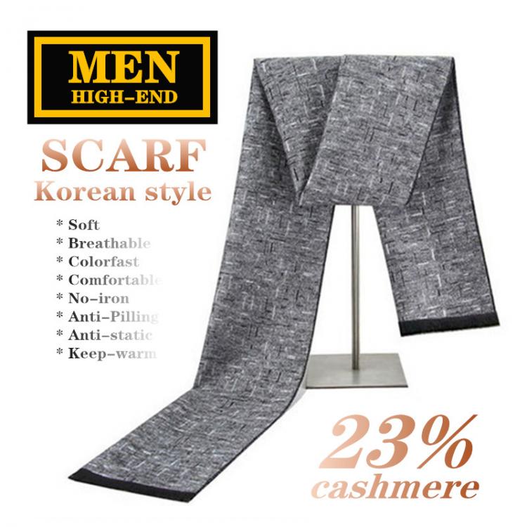 all in one place אביזרי גברים Men's Cashmere Scarf (super preferential 55%off) High-end Korean-style Business Casual Fashion Noble Spring Autumn Winter Sof