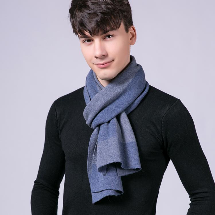 all in one place אביזרי גברים 100% Wool Male Scarf Fall Winter Plaid Warm Wraps Luxury Brand Pashmina Long Foulard Real Wool Scarves for Men Classical Shawls