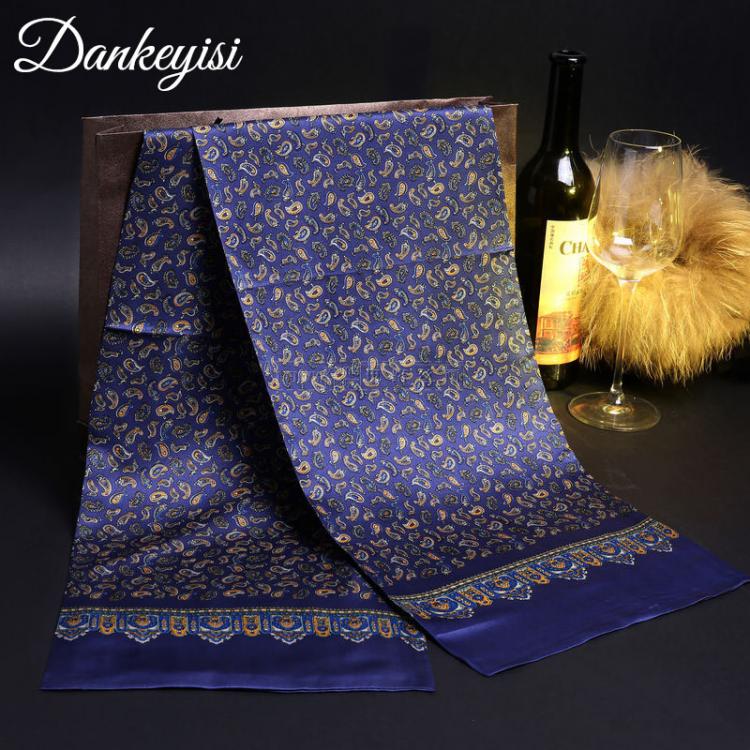all in one place אביזרי גברים DANKEYISI Silk Neck Scarf Men Scarf Male Long Cotton Man Basic Scarf Women Bufandas Bandana Neckerchief Business Casual Scarfs