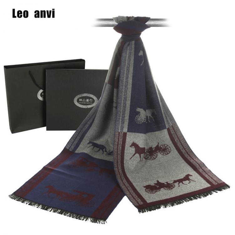 all in one place אביזרי גברים Leo anvi soft Warm Winter scarf business Casual brand designer cashmere Scarf Men horse carriage Shawl scarves foulard bufanda
