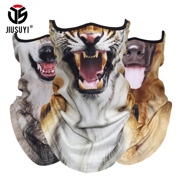 all in one place אביזרי גברים 3D Animal Tiger Scarf Neck Gaiter Winter Polar Fleece Warm Half Face Cover Dog Fox Wolf Neck Tube Ring Bandana Scarves Men Women