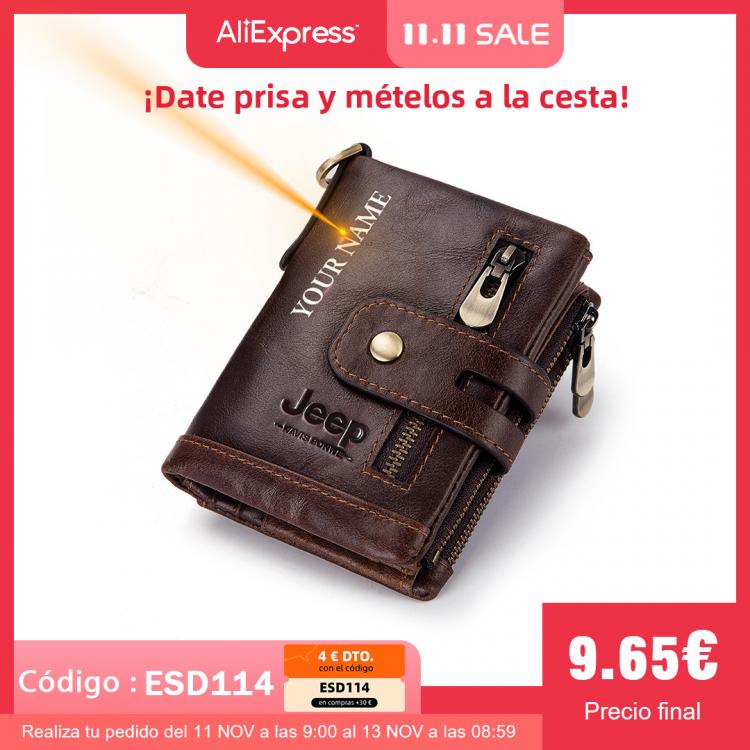 all in one place אביזרי גברים Free Engraving 100% Genuine Leather Men Wallet Coin Purse Small Mini Card Holder Chain PORTFOLIO Portomonee Male Walet Pocket