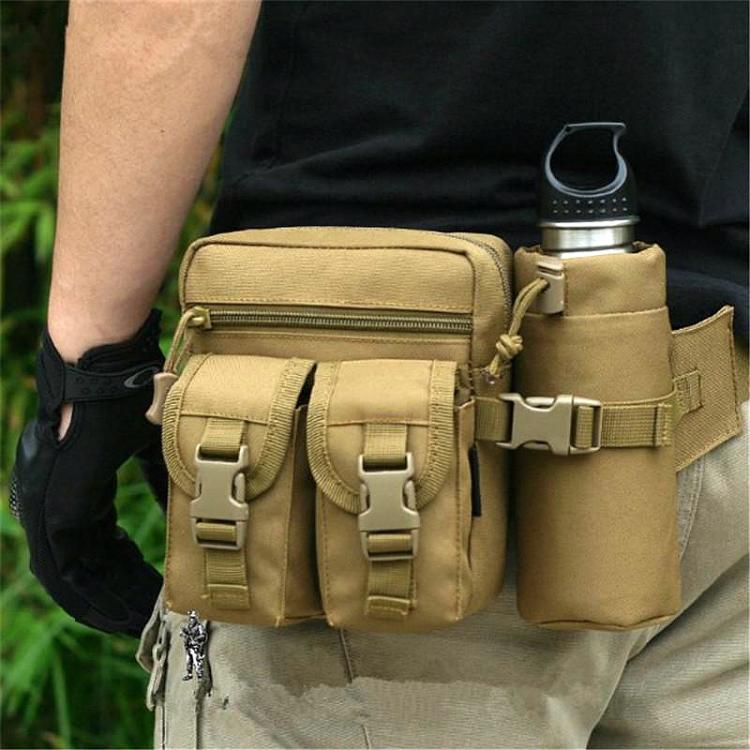 all in one place אביזרי גברים Tactical Men Waist Pack Nylon Hiking Water Bottle Phone Pouch Outdoor Sports Army Military Hunting Climbing Camping Belt Bag