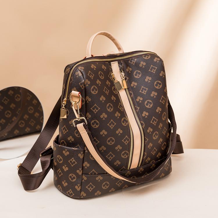 all in one place אביזרי גברים 2021 New Luxury Women's Backpack High-quality Leather Backpack Fashion All-match Casual Travel Retro Large-capacity Female Ba