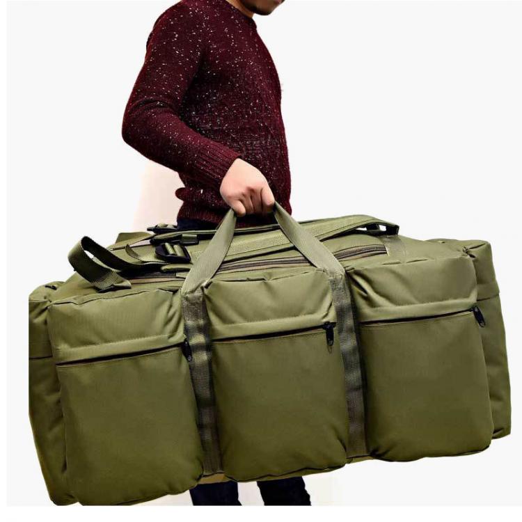 all in one place אביזרי גברים 90L Large Capacity Men's Travel Bags Canvas Military Tactical Backpack Waterproof Hiking Climbing Camping Rucksack Bags XA216