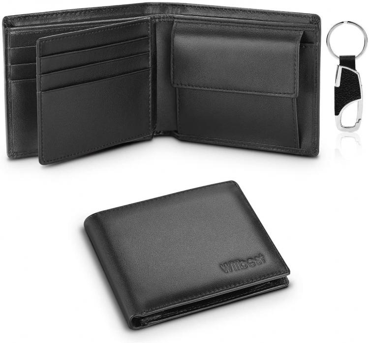 all in one place אביזרי גברים Genuine Leather Wallet Men Classic Black Soft Purse Coin Pocket Credit Card Holder