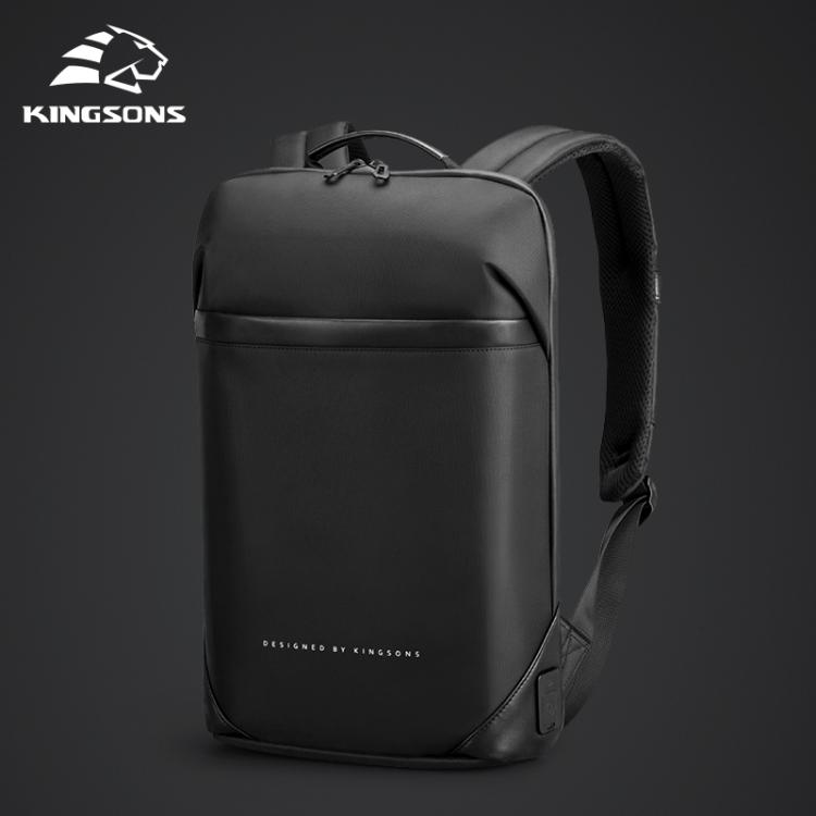 all in one place אביזרי גברים Kingsons Slim Laptop Backpack Men 15.6 inch Office Work Men Backpack Business Bag Unisex Black Ultralight Backpack Thin Mochila