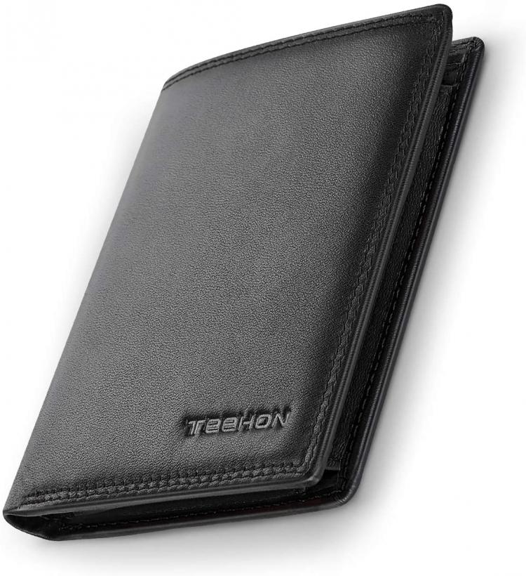 all in one place אביזרי גברים Teehon 2021 Elegant Fashion Wallet Men Genuine Leather Coin Pocket Card Holder Purse RFID