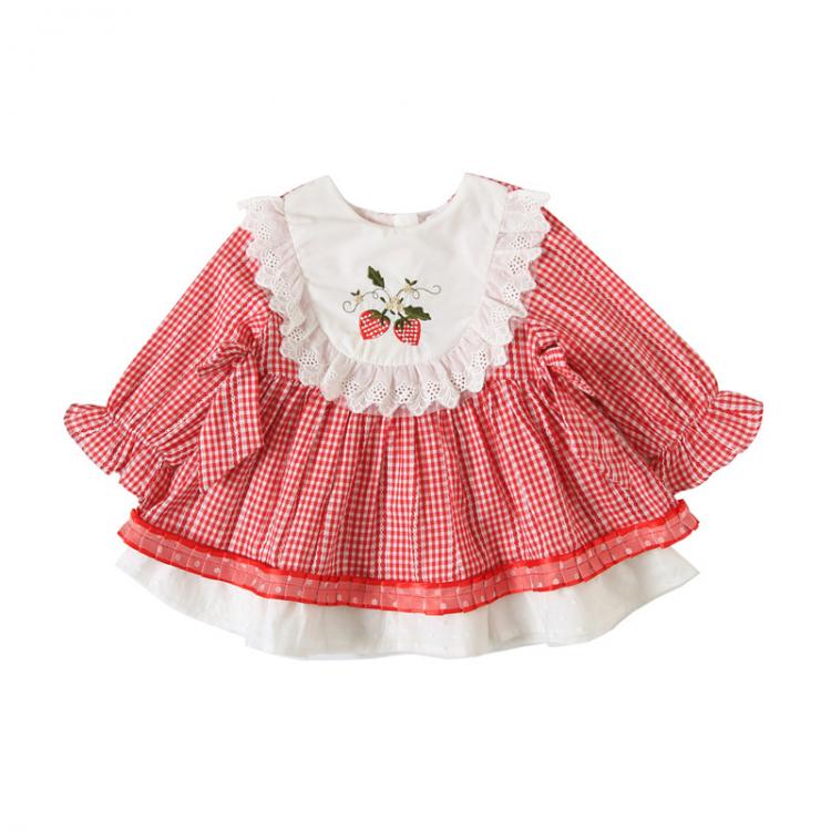 all in one place ילדים ותינוקות Celveroso Girls'autumn Dresses Plaid Embroidered Baby Party Dress 1st Birthday Outfits For Baby Girl  Birthday Princess Dress