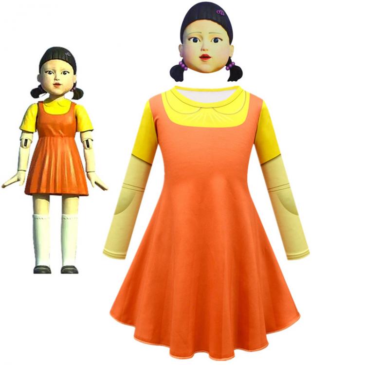 all in one place ילדים ותינוקות Squid Game child Costume Doll 123 Korean Funny Cartoon Squid Game 123 Character dress for girls  Halloween Christmas Kids Gifts
