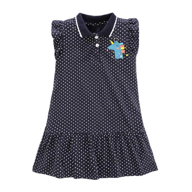 all in one place ילדים ותינוקות Little Maven Frocks for Girls Summer Baby Girl Vestiods Clothes Toddler Flower Button Unicorn Print Dress for Kids 2-7 Years