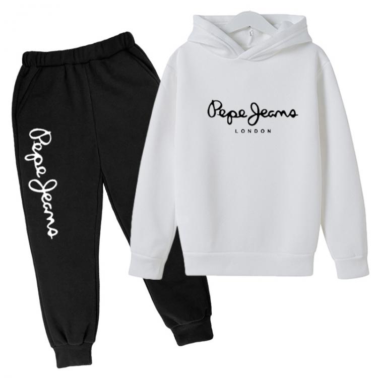 all in one place ילדים ותינוקות Spring And Autumn Pure Cotton Sportswear Tops Pants Suit Boys Hoodie Sports Pants Girls Sportswear Kids Two Piece Suit100-160