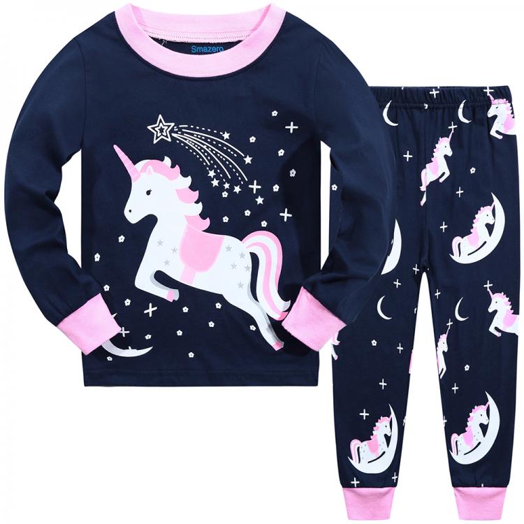 all in one place ילדים ותינוקות Little Girls Pyjamas Set Glow in The Dark Pony Unicorn Pjs Kids Cotton Pajamas Christmas Sleepwear Tops & Pants Children Cloth