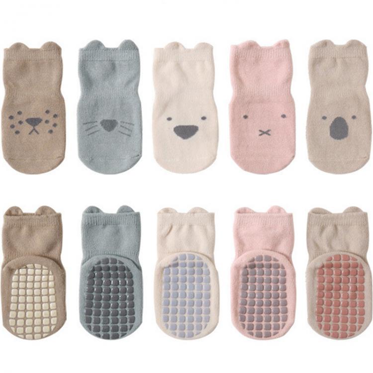 all in one place ילדים ותינוקות 5 Pairs/lot 0-5Y 2021 new autumn and winter children's socks newborn soft cotton non-slip floor socks boys and girls baby Soc