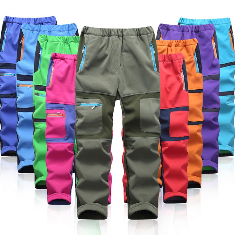 all in one place ילדים ותינוקות Fashion Brand Waterproof Boy Girl kids Pants Warm Trousers Sporty Climbing leggings Children Patchwork Soft Shell Outfits autumn