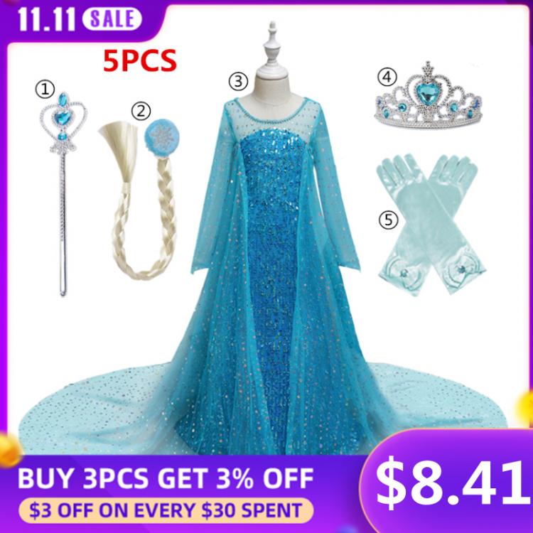all in one place ילדים ותינוקות Dress for Girls Kids Christmas Dress Halloween Cosplay Costume Children Birthday Party Clothing Girls Princess Costume