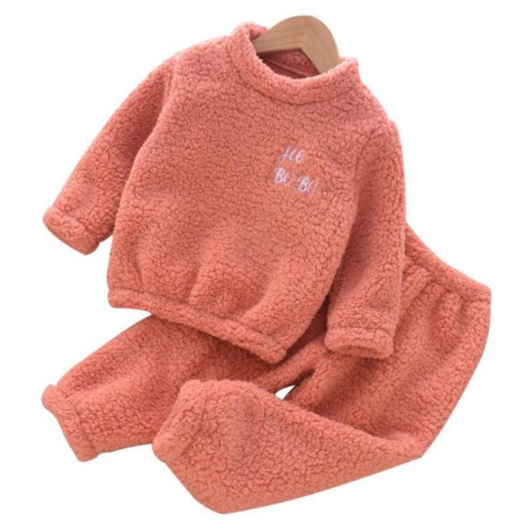 all in one place ילדים ותינוקות 2021New Children Sleepwears Autumn winter Flannel  Pajamas Sets Baby Girls Pajamas Boys Coral Warm Plush Home clothes suit1-6Y