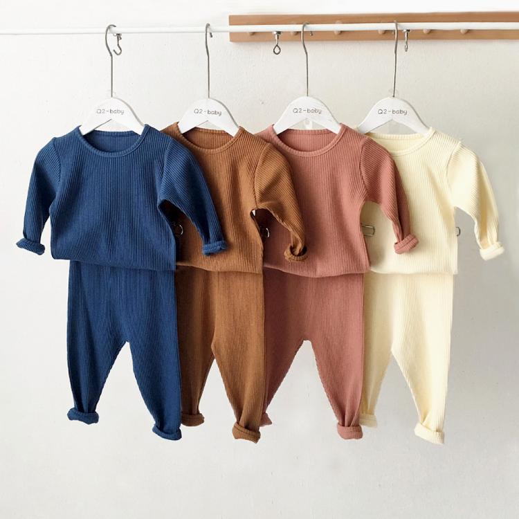 all in one place ילדים ותינוקות Kids Pajamas Sets For 1-8Y Children Lounge Wear For Boys Girls Full Sleeve Autumn Spring Baby Tops + Pants Girls Boys Sleepwear