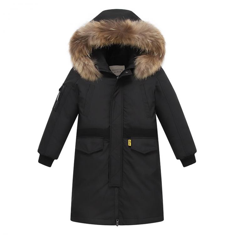 all in one place ילדים ותינוקות Kids Winter Down Jackets Real Fur Collar Children Warm Hooded Outerwear Coat For Teen Boys 5-16 Years Parkas -30 Degree TX046