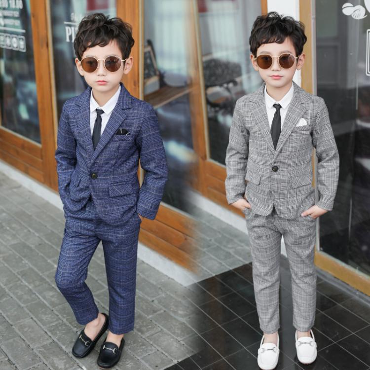 all in one place ילדים ותינוקות Formal Boys Suits for Weddings Blazers Pants Children Party Clothes Plaid Kids School Costume Gentlemen Teenager Tuxedos Sets