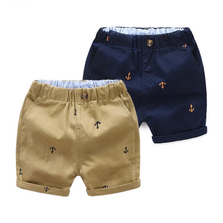 all in one place ילדים ותינוקות 2-9 Years Children Shorts Toddler Kids Short Pant Summer Cotton Anchor Boys Beach Shorts  Leisure Capris  Baby Clothing  KF553