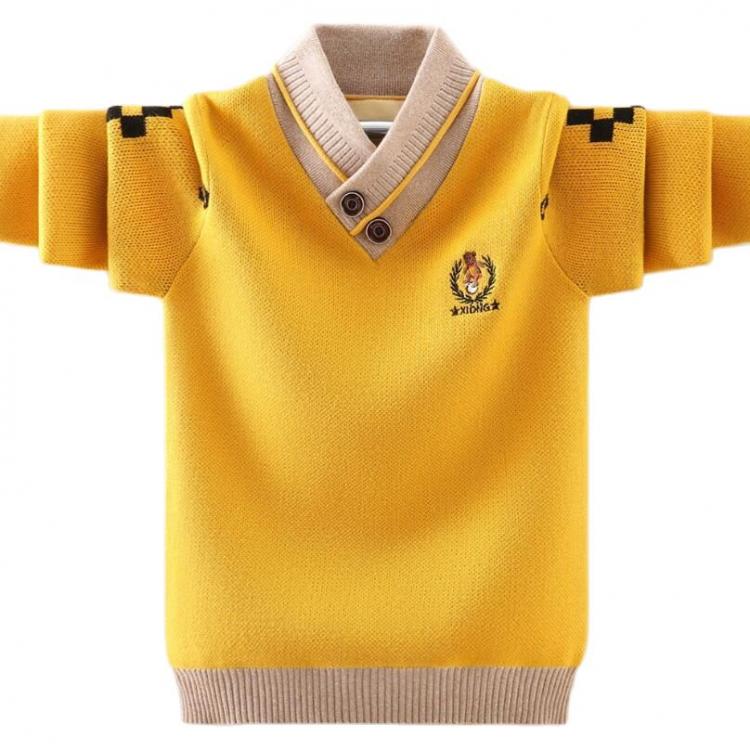 all in one place ילדים ותינוקות Children sweater 3-17T kids winter warm jacket baby boys pullovers long sleeve knitted velvet turtleneck fit shirt collar outfit