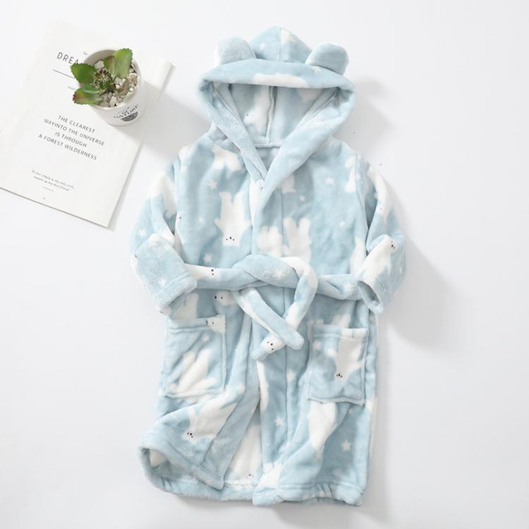 all in one place ילדים ותינוקות Autumn Winter Baby Kids Sleepwear Robe Flannel Warm Bathrobe For Girls Boys Pajamas 4-12Years Teenagers Children's Dressing G
